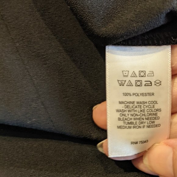 Black V Neck Sleeveless Zipper Paneled Dress Size 8 - Picture 10 of 11